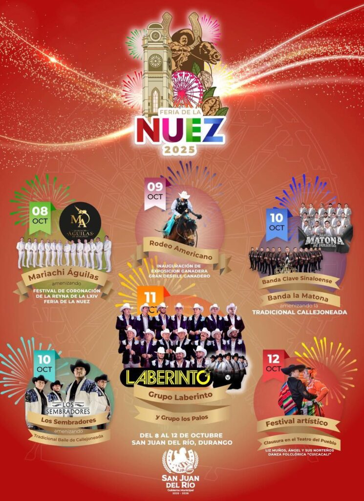 feria de la nuez san juan del río durango 2025