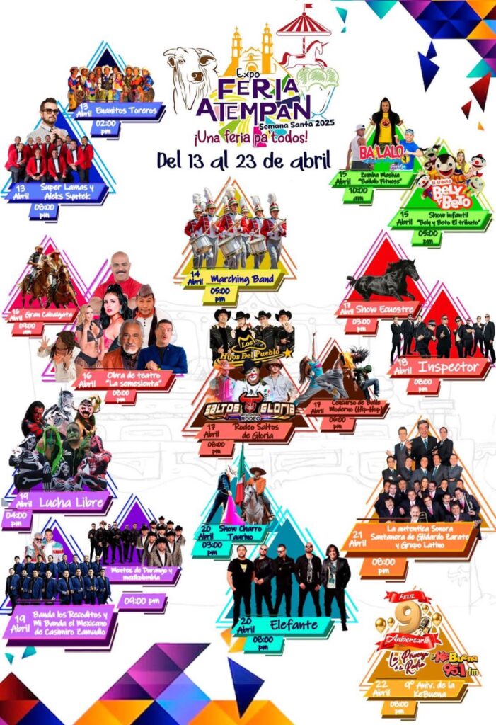 cartelera feria atempan 2025