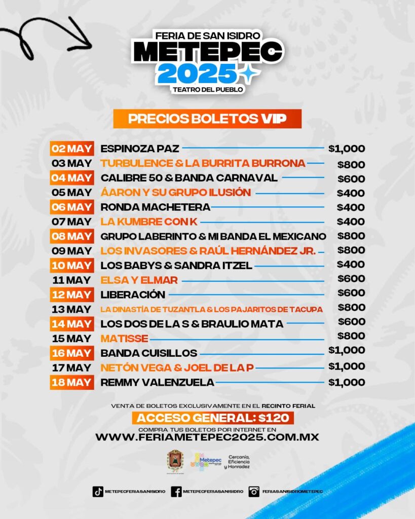 boletos teatro del pueblo metepec 2025