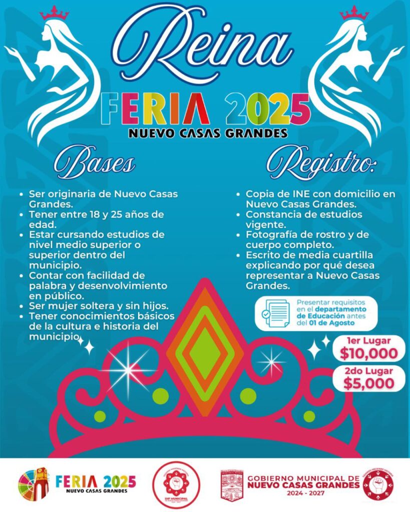 convocatoria reina nuevo casas grandes 2025