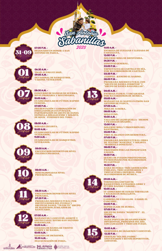 programa feria san antonio sabanillas 2025