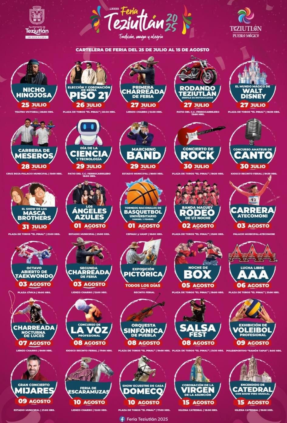 cartelera feria teziutlán 2025