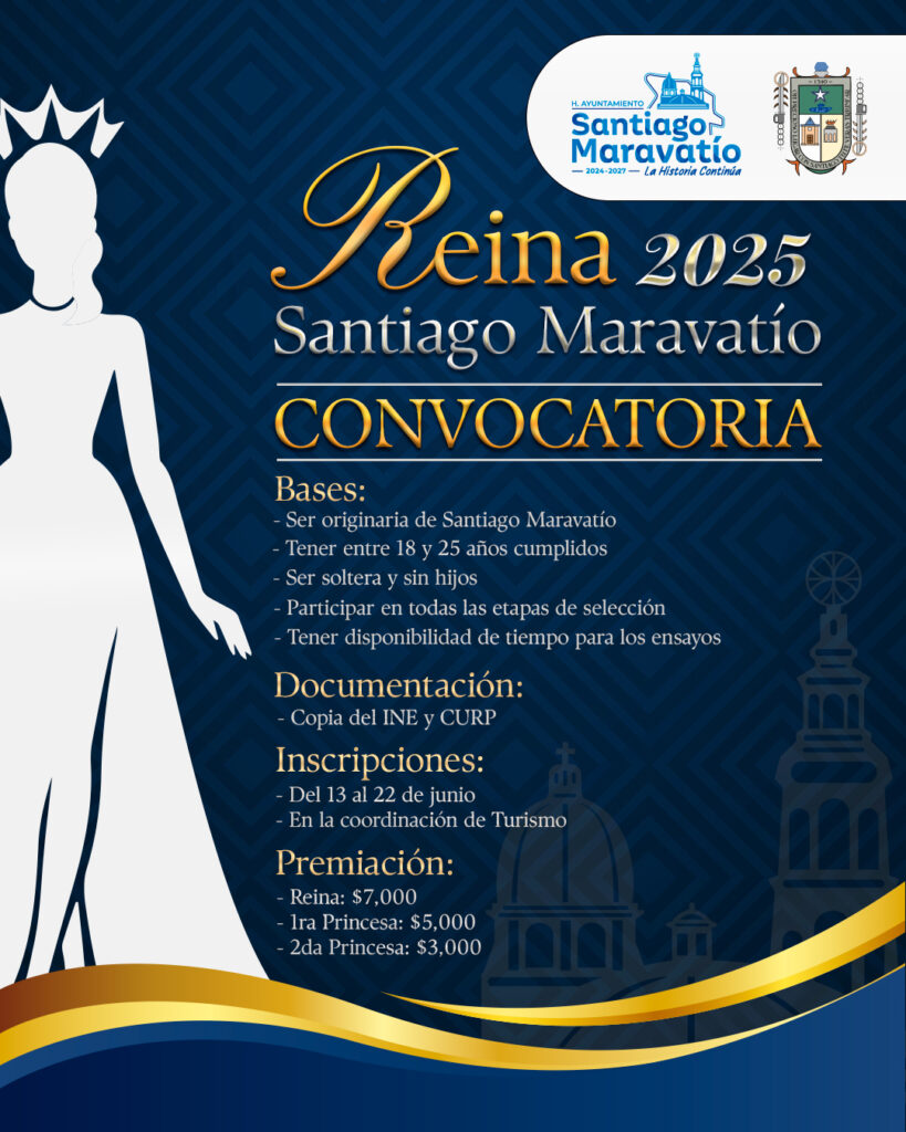 convocatoria reina feria santiago maravatío 2025