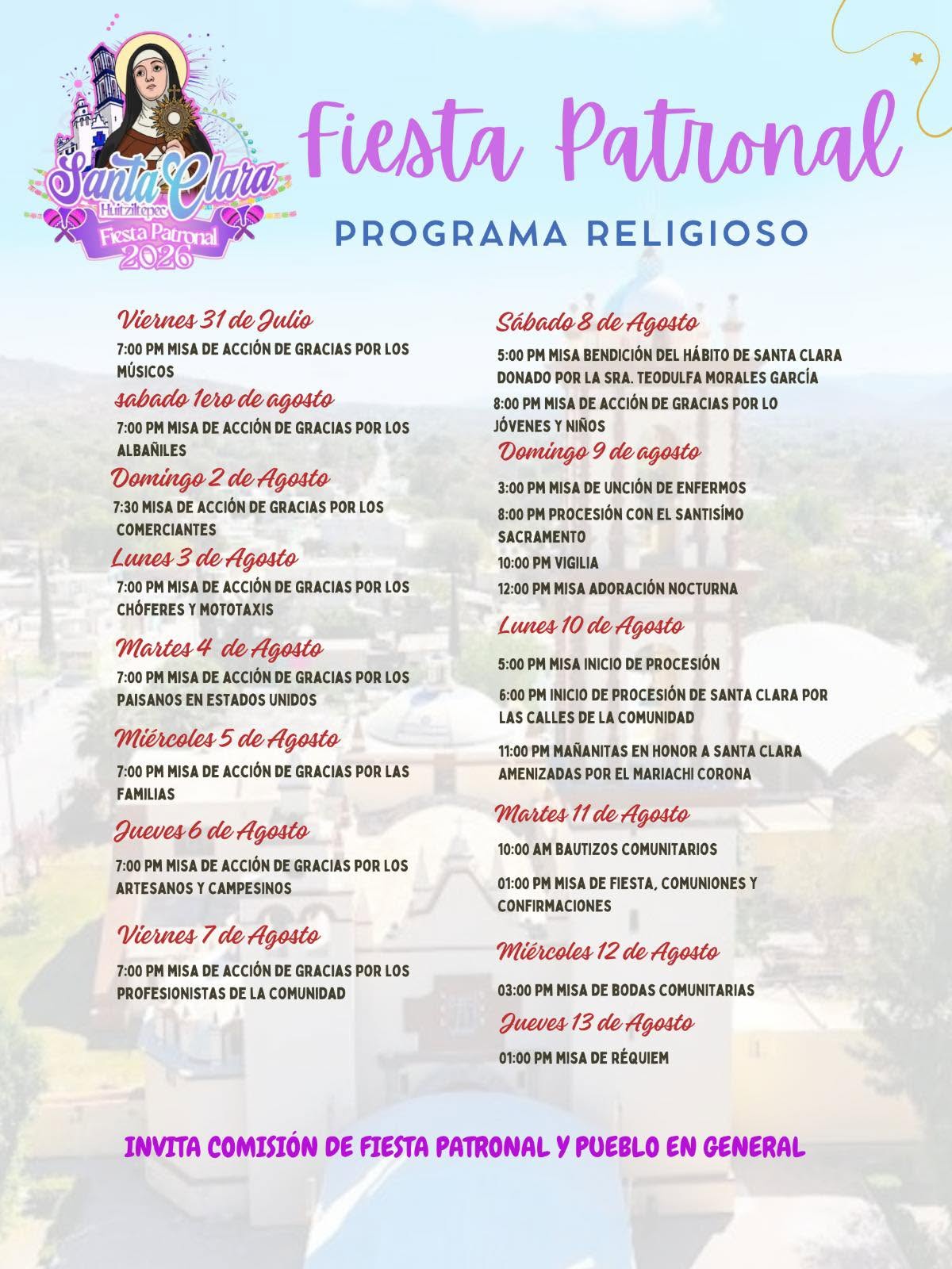 feria santa clara huitziltepec 2026
