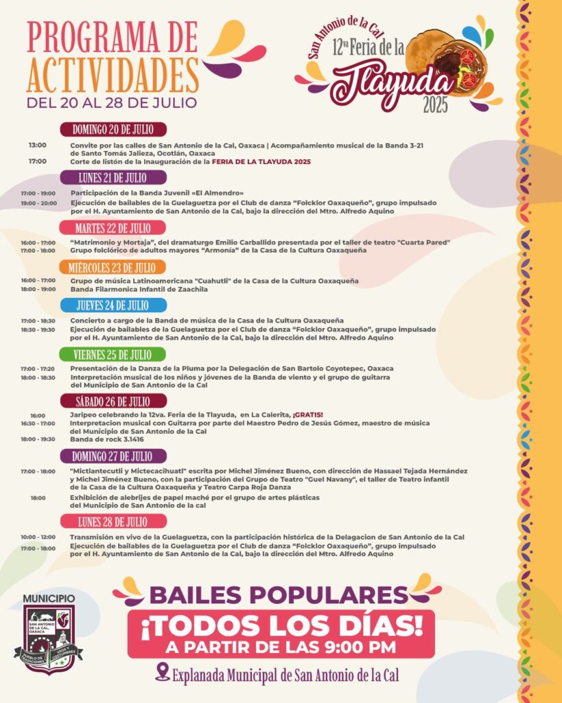 programa feria de la tlayuda 2025