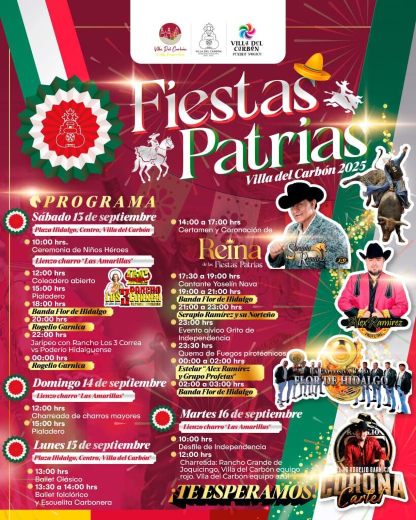 programa fiestas patrias villa del carbón 2025