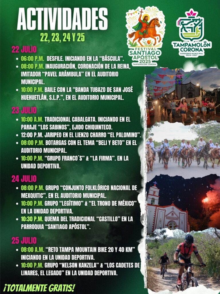 programa de actividades feria tampamolon 2025