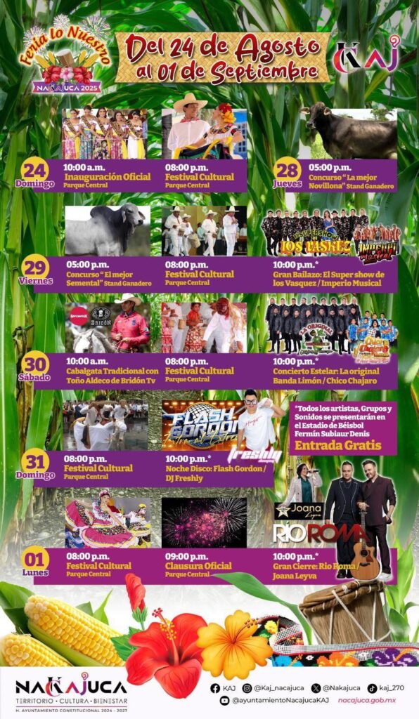 programa de la feria nacajuca 2025