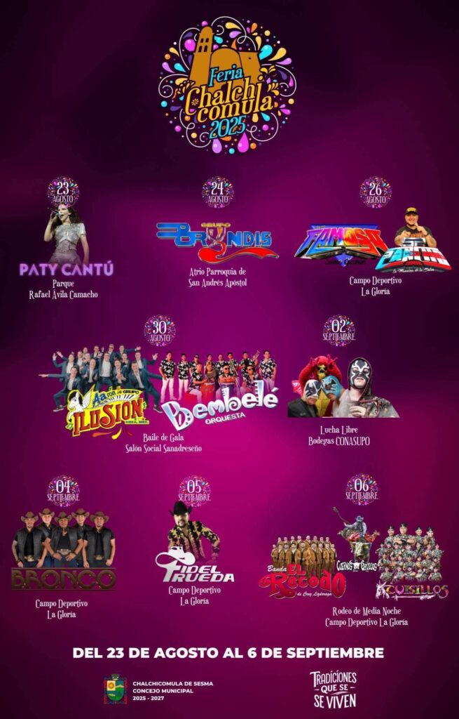 cartelera feria chalchicomula 2025
