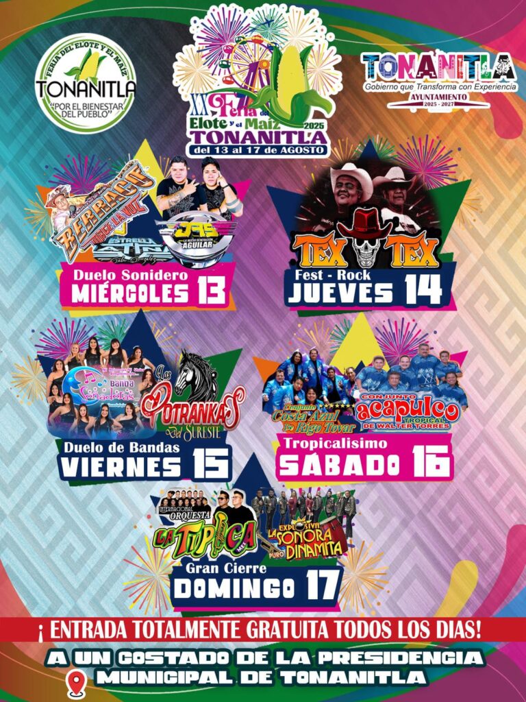 cartelera feria del elote tonanitla 2025