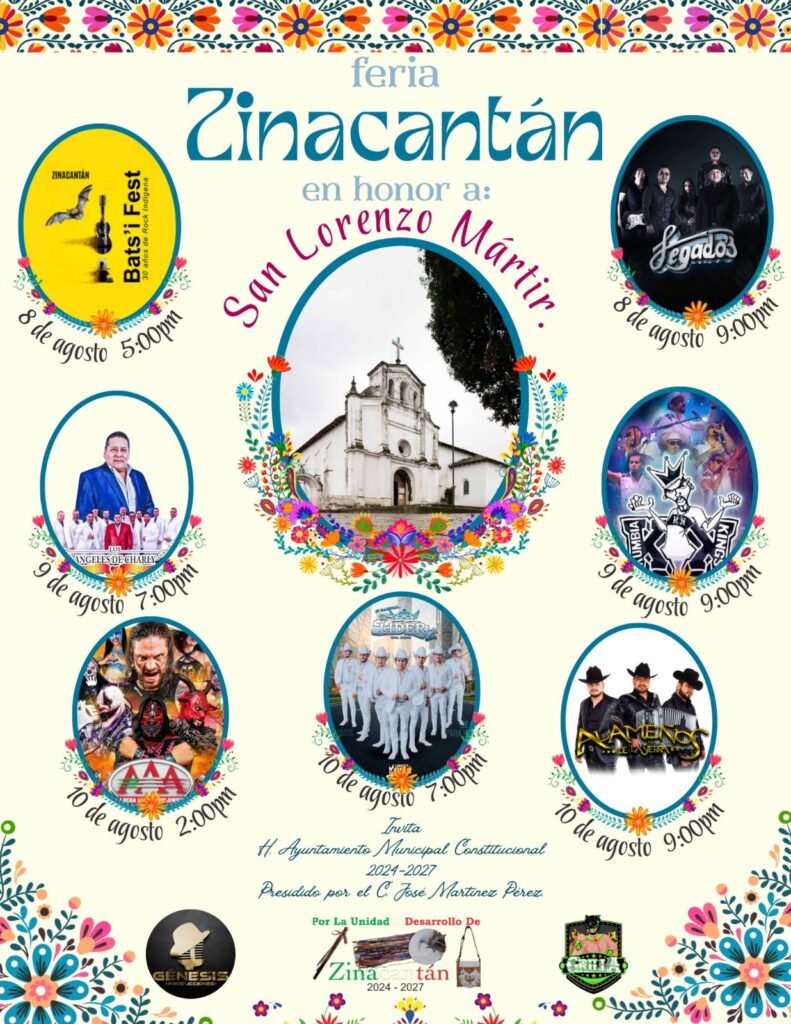 cartelera de la feria zinacantán 2025