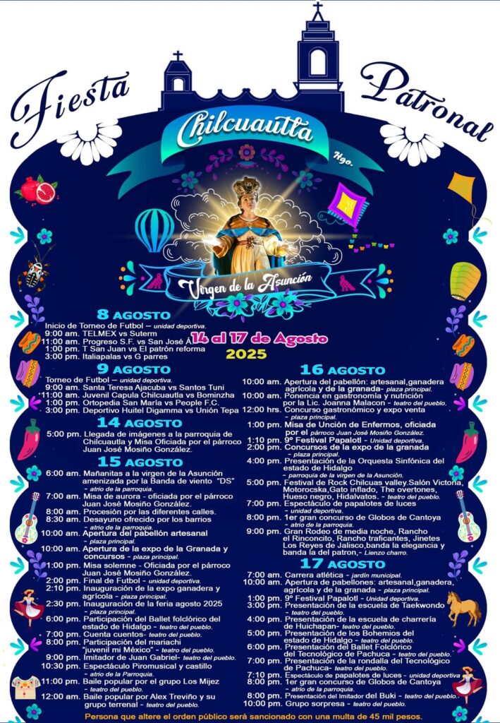 feria patronal chilcuautla 2025