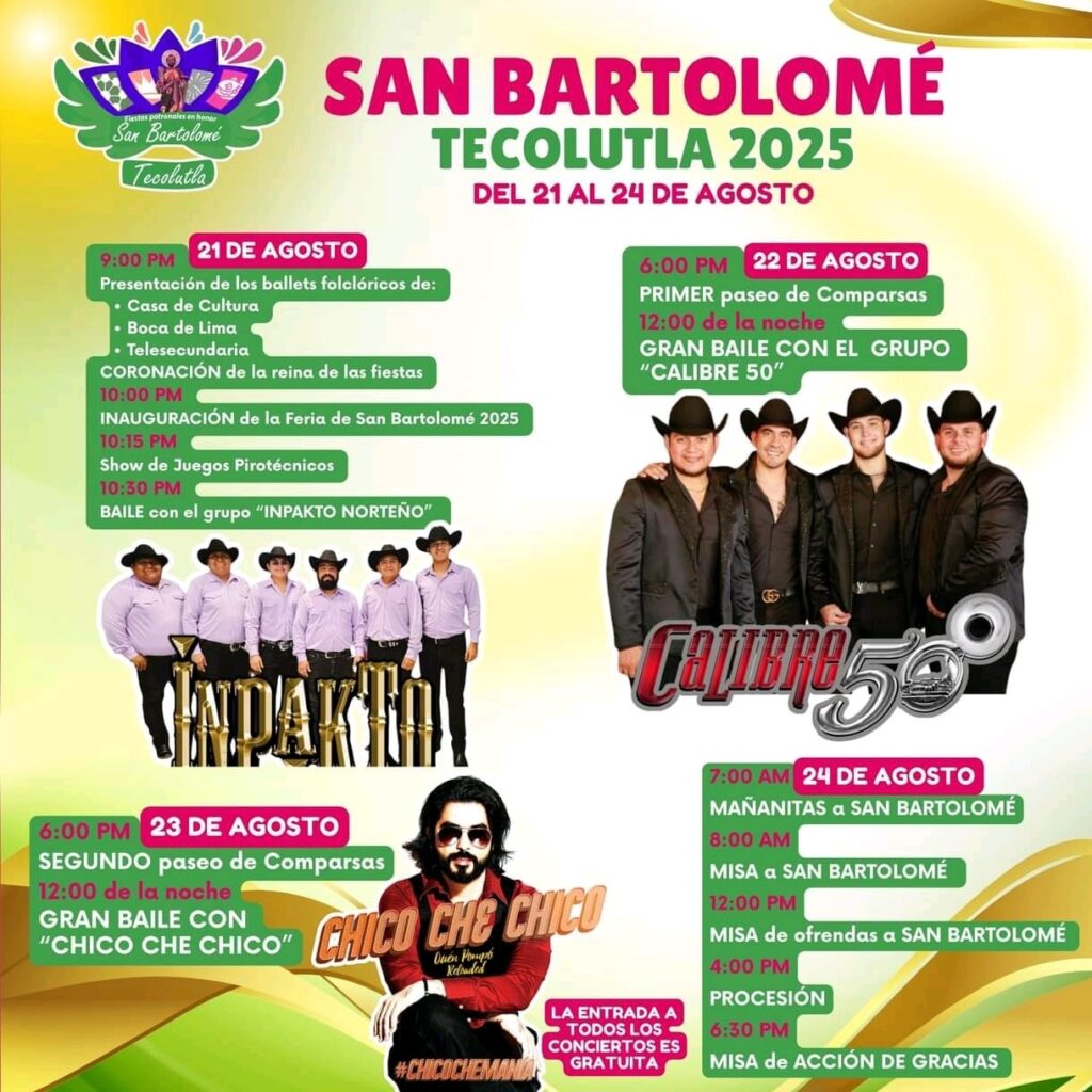 feria san bartolomé tecolutla 2025