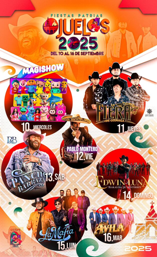 fiestas patrias ojuelo 2025 cartelera