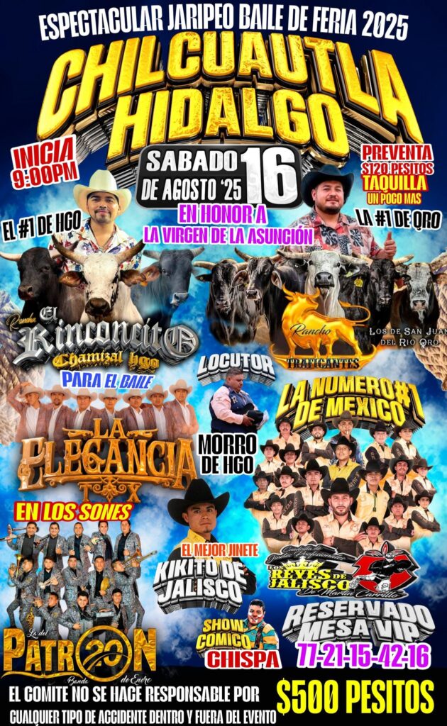 jaripeo baile feria chilcuautla 2025