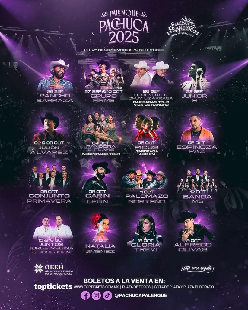cartelera palenque pachuca 2025