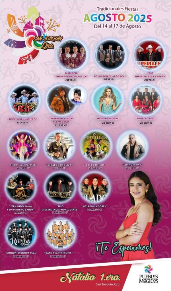 programa fiestas de agosto san joaquín 2025