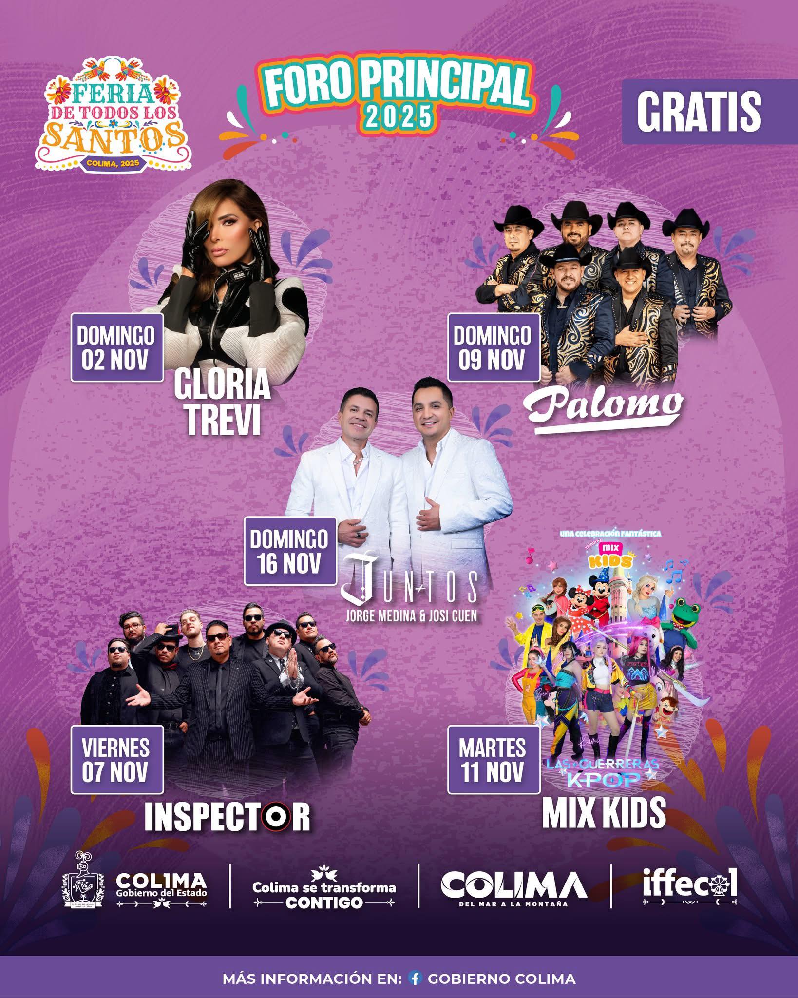 artistas foro principal colima 2025
