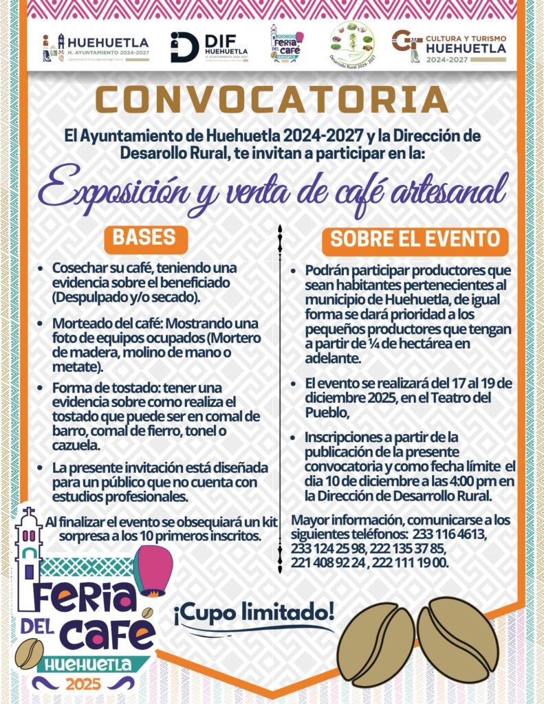 convocatoria venta de café
